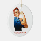We kunnen het doen Rosie Riveter Women Power WWII Keramisch Ornament (Rechts)