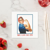 We kunnen het doen Rosie Riveter Women Power WWII  Servet (Insitu)