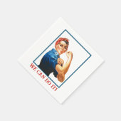 We kunnen het doen Rosie Riveter Women Power WWII  Servet (Hoek)