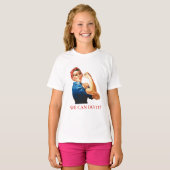 We kunnen het doen Rosie Riveter Women Power WWII T-shirt (Voorkant volledig)