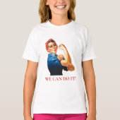 We kunnen het doen Rosie Riveter Women Power WWII T-shirt (Voorkant)