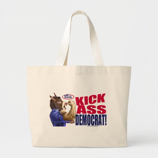 We kunnen het Donkey Bag doen  Grote Tote Bag (Voorkant)