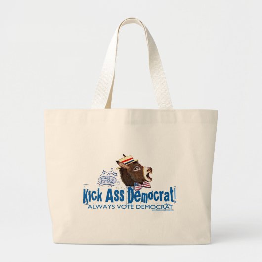 We kunnen het Donkey Bag doen  Grote Tote Bag (Voorkant)