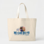 We kunnen het Donkey Bag doen  Grote Tote Bag (Voorkant)