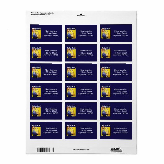 We kunnen het! etiket (Full Sheet)