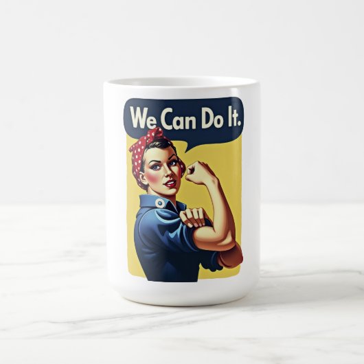 We kunnen het | feminisme koffiemok (Center)