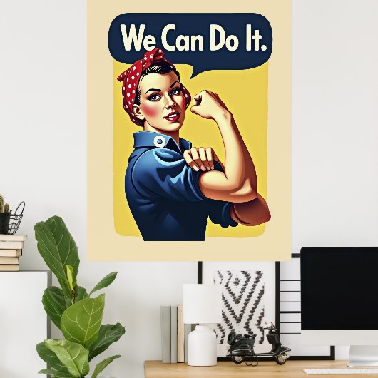 We kunnen het | feminisme poster (Thuiskantoor)