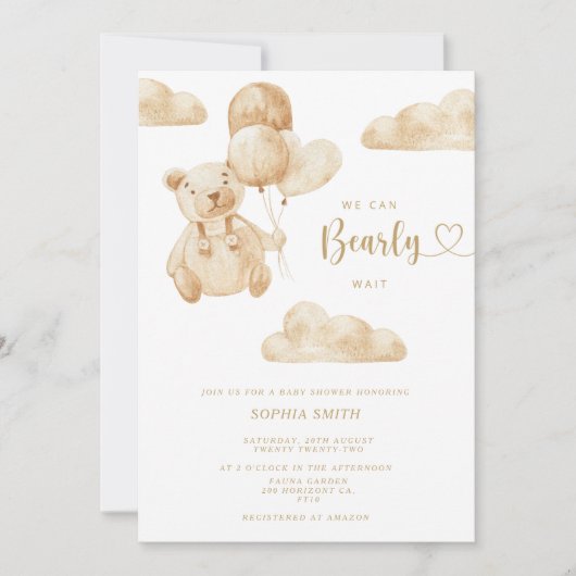 We kunnen het geneutrale Baby shower van de geslac Kaart (Voorkant)