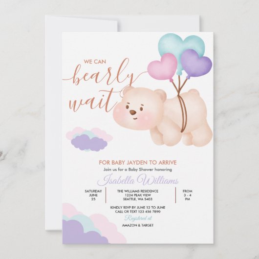 We kunnen het geneutrale Baby shower van de geslac Kaart (Voorkant)