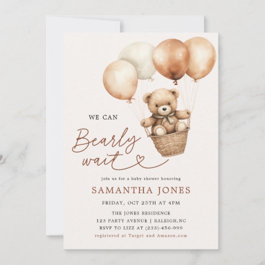 We kunnen het geneutrale Baby shower van de geslac Kaart (Voorkant)