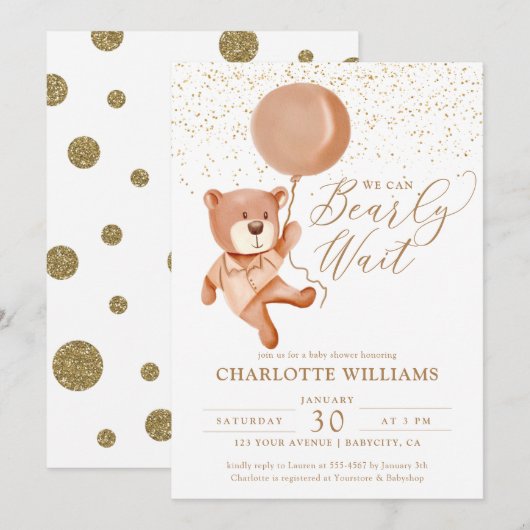 We kunnen het geneutrale Baby shower van de geslac Kaart (Voorkant / Achterkant)