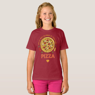 We kunnen het goed vinden als je van pizza slogan t-shirt
