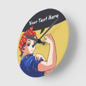 We kunnen het! Magna Anime Rosie de Riveter Ronde Klok (Hoek)