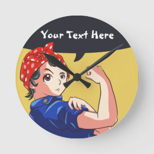We kunnen het! Magna Anime Rosie de Riveter Ronde Klok