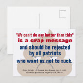 We kunnen het niet beter doen dan dit is een krap  briefkaart (Voorkant / Achterkant)