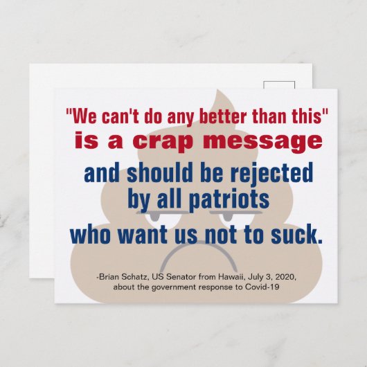 We kunnen het niet beter doen dan dit is een krap  briefkaart (Voorkant / Achterkant)