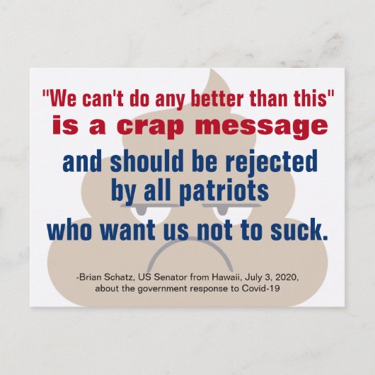 We kunnen het niet beter doen dan dit is een krap  briefkaart (Voorkant)