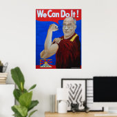 We kunnen het! - Poster Dalai Lama (Thuiskantoor)