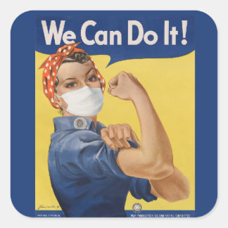 We kunnen het! Rosie de Riveter 2020 Vierkante Sticker