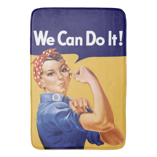 We kunnen het! Rosie de Riveter Badmat (Voorkant Verticaal)