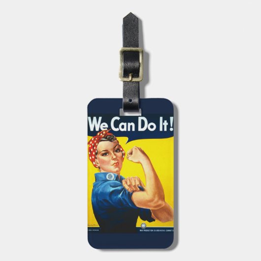 We kunnen het rosie de Riveter Bagagelabel (Voorkant verticaal)