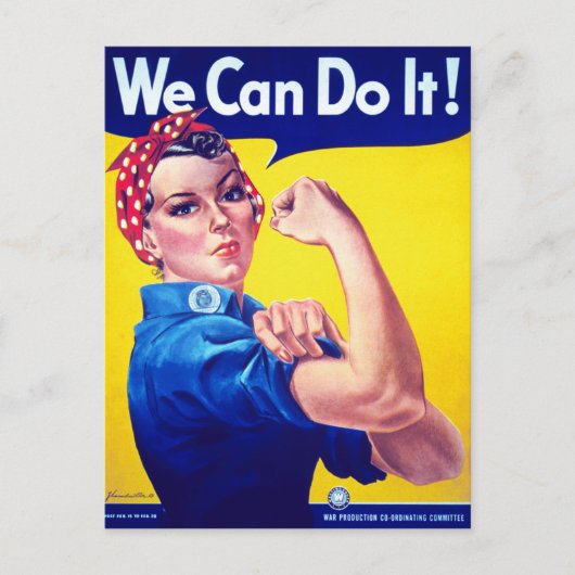 We kunnen het rosie de Riveter Briefkaart (Voorkant)