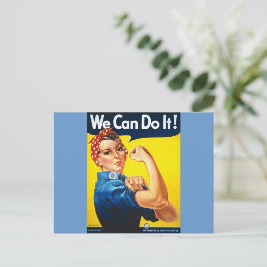We kunnen het! Rosie de Riveter Briefkaart (Staand voorkant)