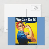 We kunnen het! Rosie de Riveter Briefkaart (Voorkant / Achterkant)