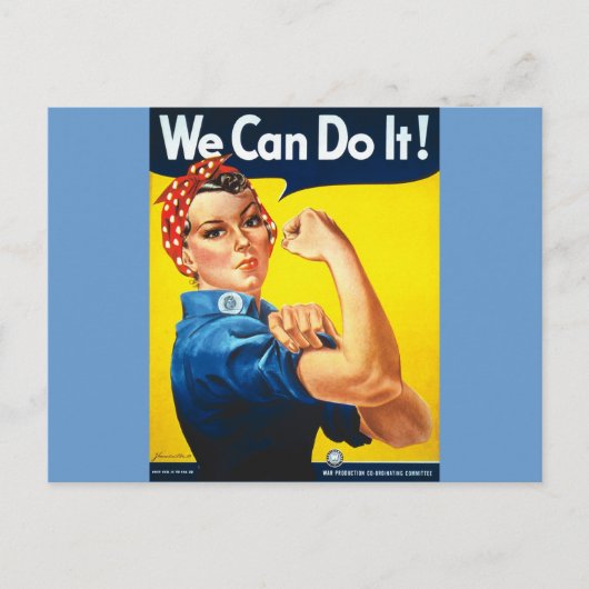 We kunnen het! Rosie de Riveter Briefkaart (Voorkant)