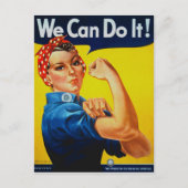 We kunnen het rosie de Riveter Briefkaart (Voorkant)
