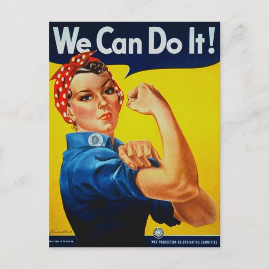 We kunnen het rosie de Riveter Briefkaart (Voorkant)