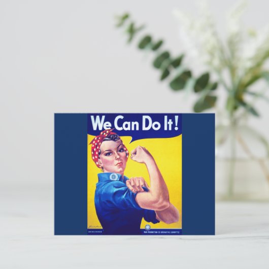 We kunnen het rosie de Riveter Briefkaart (Staand voorkant)