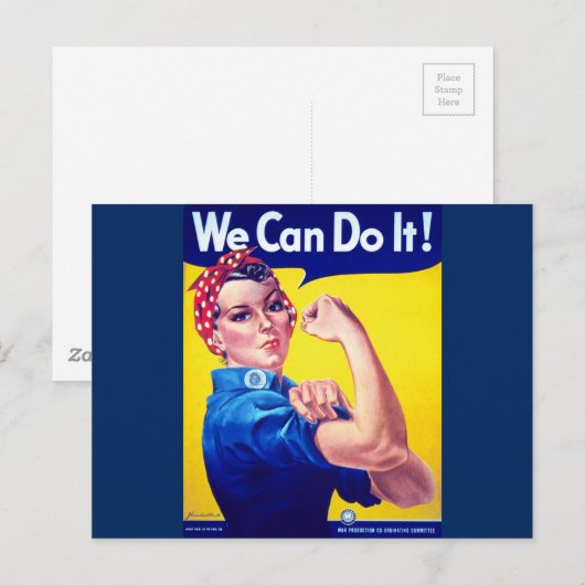 We kunnen het rosie de Riveter Briefkaart (Voorkant / Achterkant)