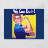 We kunnen het rosie de Riveter Briefkaart (Voorkant)