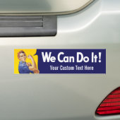 We kunnen het! Rosie de Riveter Bumpersticker (Op auto)