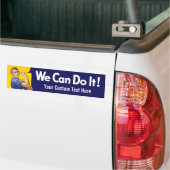 We kunnen het! Rosie de Riveter Bumpersticker (Op Truck)