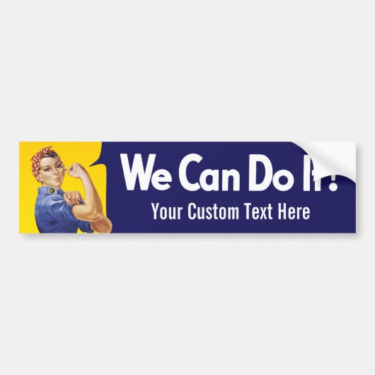 We kunnen het! Rosie de Riveter Bumpersticker (Voorkant)
