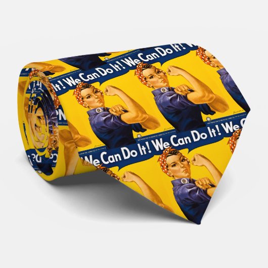 We kunnen het! Rosie de Riveter Cool Retro Stropdas (Opgerold)