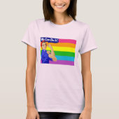 WE KUNNEN HET! ROSIE DE RIVETER EN GAY PRIDE T-SHIRT (Voorkant)