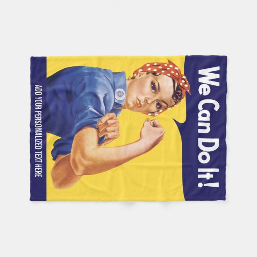 We kunnen het! Rosie de Riveter Fleece Deken (Voorkant (Horizontaal))