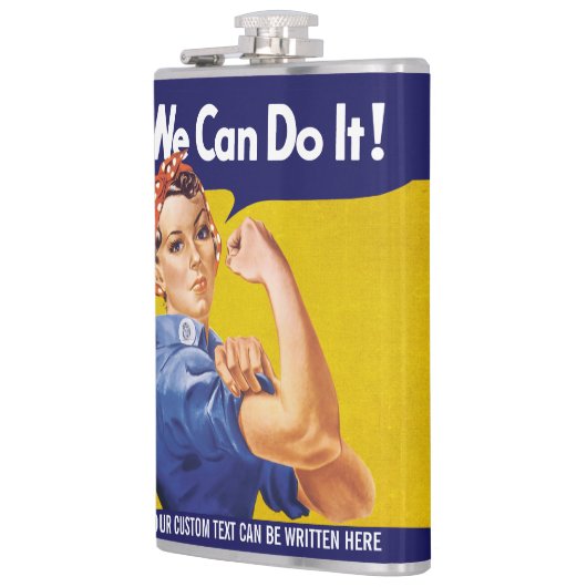 We kunnen het! Rosie de Riveter Heupfles (Links)
