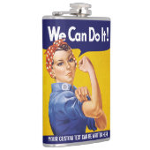 We kunnen het! Rosie de Riveter Heupfles (Rechts)