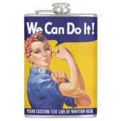 We kunnen het! Rosie de Riveter Heupfles (Voorkant)