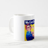 We kunnen het rosie de Riveter Koffiemok (Voorkant links)