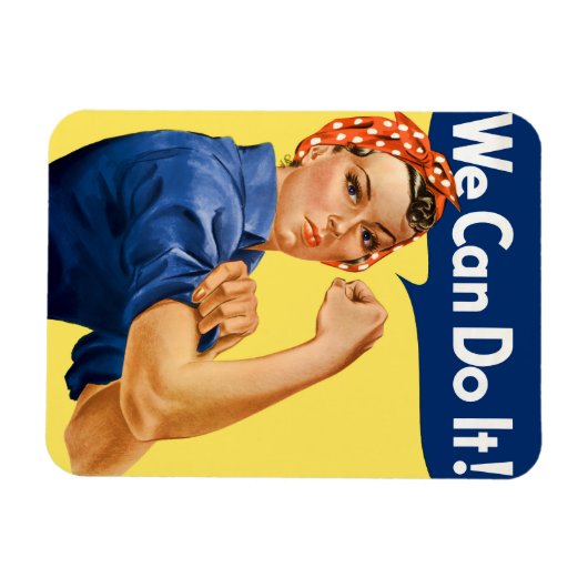 We kunnen het! Rosie de Riveter Magneet (Horizontaal)