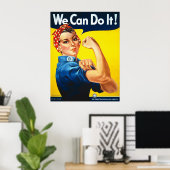We kunnen het rosie de Riveter Poster (Thuiskantoor)