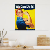 We kunnen het! Rosie de Riveter Poster (Keuken)