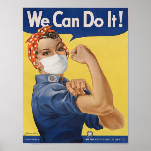 We kunnen het! Rosie de Riveter Poster