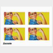 We kunnen het rosie de Riveter Rechthoekige Sticker (Vel)