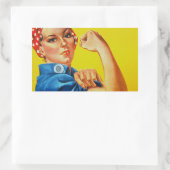 We kunnen het rosie de Riveter Rechthoekige Sticker (Tas)